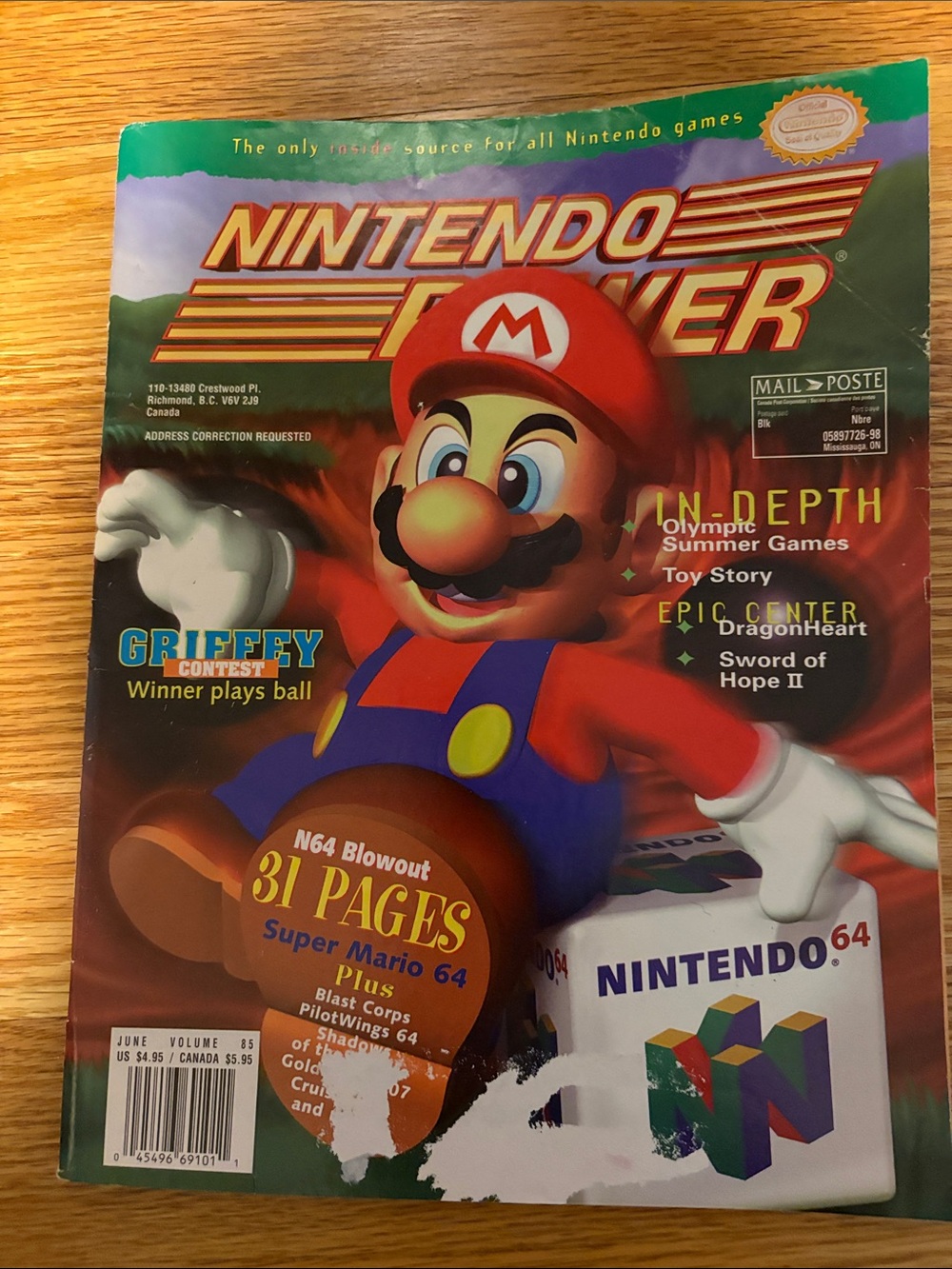 Nintendo Super Mario 64 Magazine Cover Vol. 85